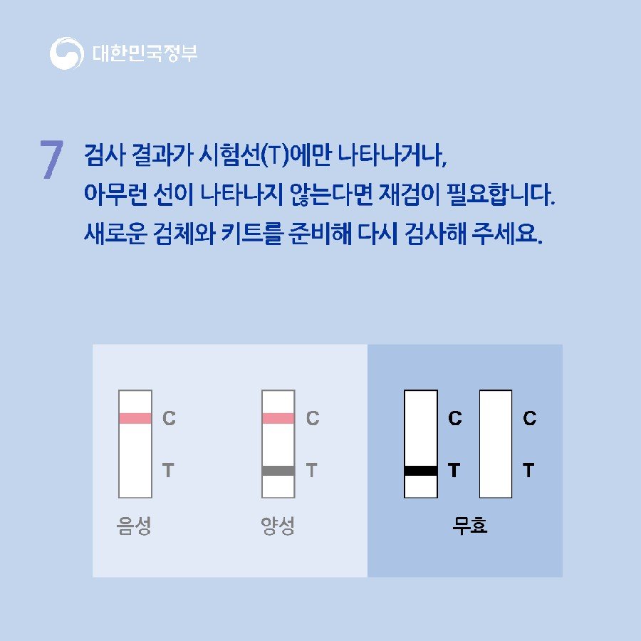 코로나19 자가검사키트 사용법 + 행동요령